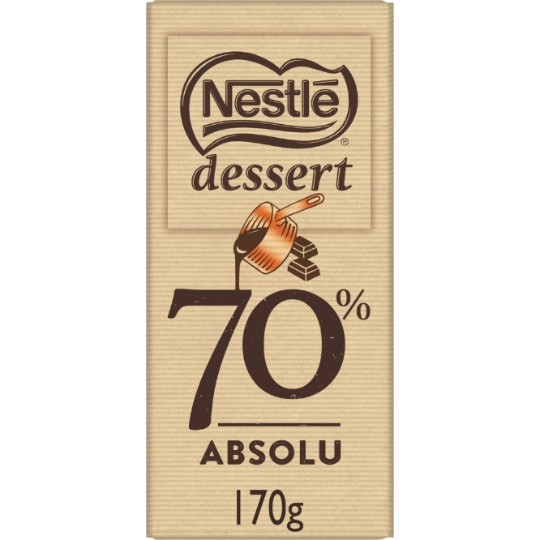 Tablette de Chocolat Noir Dessert 70% NESTLE