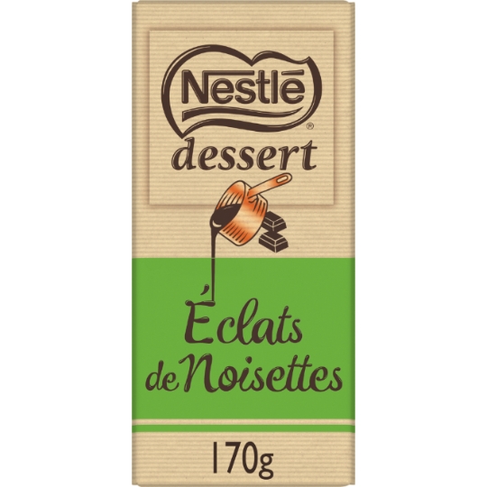 Tablette de Chocolat Noir Dessert Eclats de Noisettes NESTLE