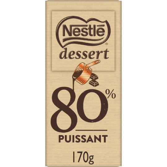 Tablette de Chocolat Noir Dessert 80% NESTLE
