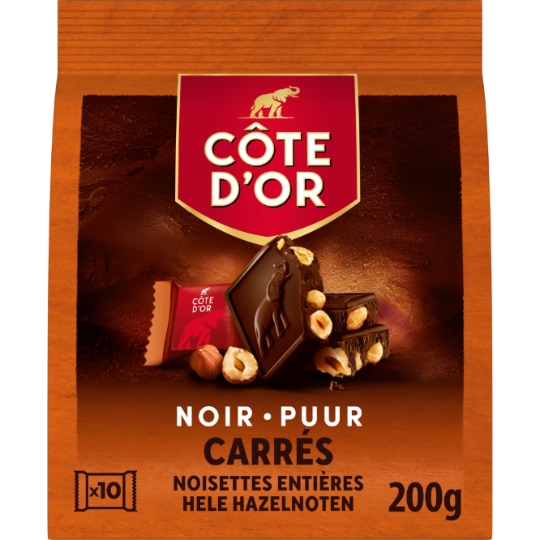 Carrés de Chocolat Noir Noisettes COTE D'OR