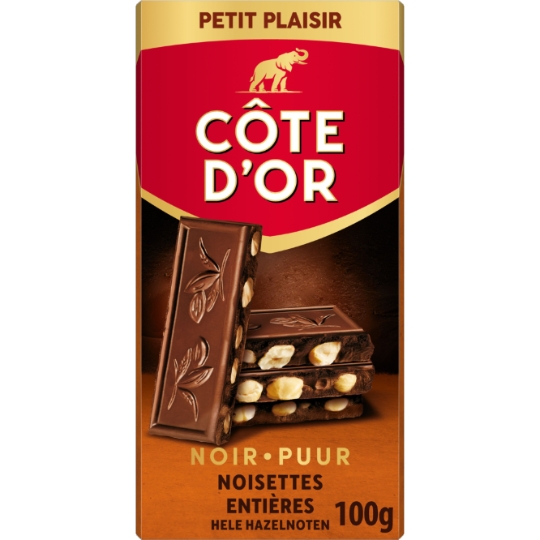 Tablette de Chocolat Noir Noisettes Entières COTE D'OR