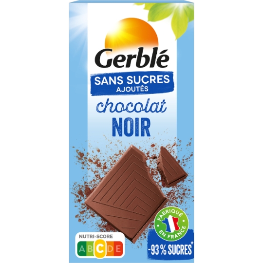 Tablette de Chocolat Noir Sans Sucres Ajoutés GERBLE