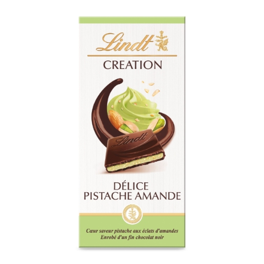 Tablette de Chocolat Noir Création Délice Pistache Amande LINDT
