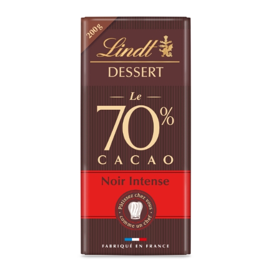 Tablette de Chocolat Noir Dessert 70% LINDT