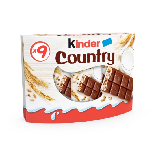 Barres Chocolatées Lait Céréales KINDER COUNTRY