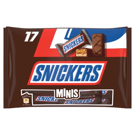 Mini Barres Chocolatées Lait Cacahuètes Caramel SNICKERS
