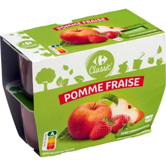 Dessert Fruitier pomme fraise CARREFOUR CLASSIC'