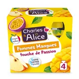 Compote Pomme Mangue Passion Sans Sucres Ajoutés CHARLES & ALICE