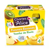 Compote Pomme Banane Kiwi Sans Sucres Ajoutés CHARLES & ALICE