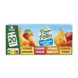 Compote pomme banane, fraise, abricot, poire POM'POTES