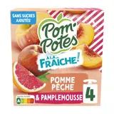 Compote Pomme Pêche Pamplemousse POM'POTES
