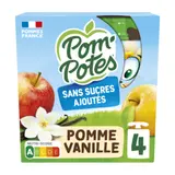 Compote Compotes Gourdes SSA Pomme Vanille 4x90g POM'POTES