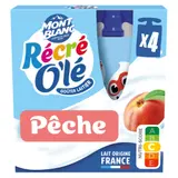 Crème dessert Goûter laitier Fruits Pêche RECRE O'LE