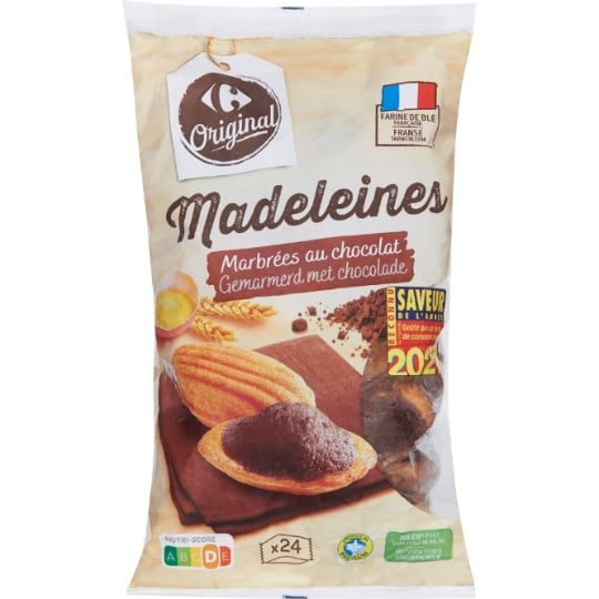 Madeleines marbrées au chocolat CARREFOUR ORIGINAL