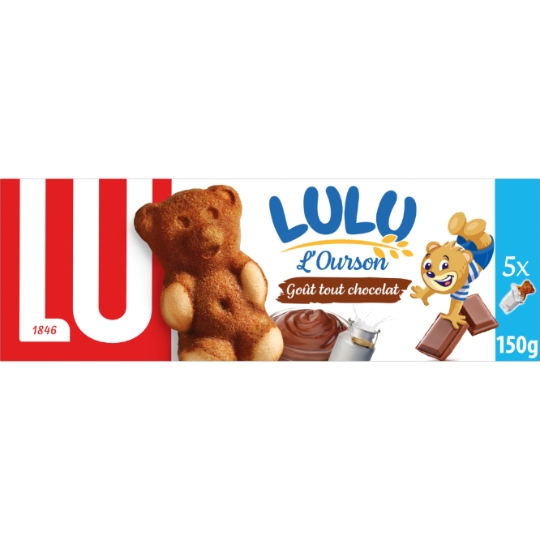 Gâteaux fourrés au chocolat tout chocolat L'Ourson LuLu LU