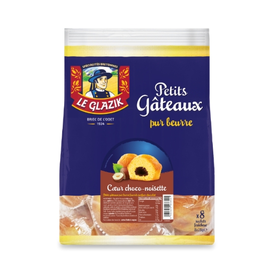 Petit Gâteau Pur Beurre Cœur Choco-Noisette LE GLAZIK