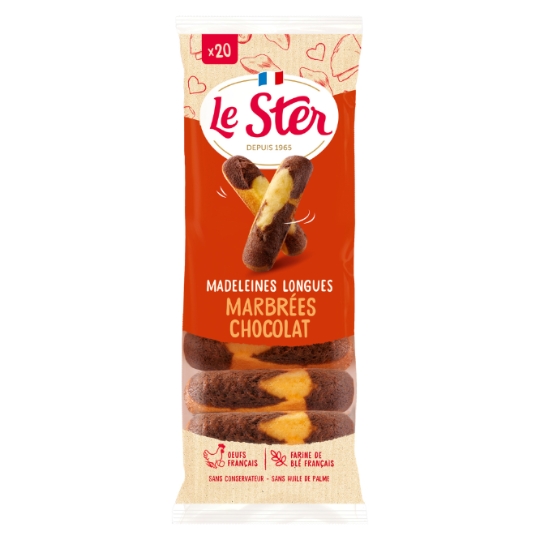 Madeleines longues Marbrées chocolat LE STER