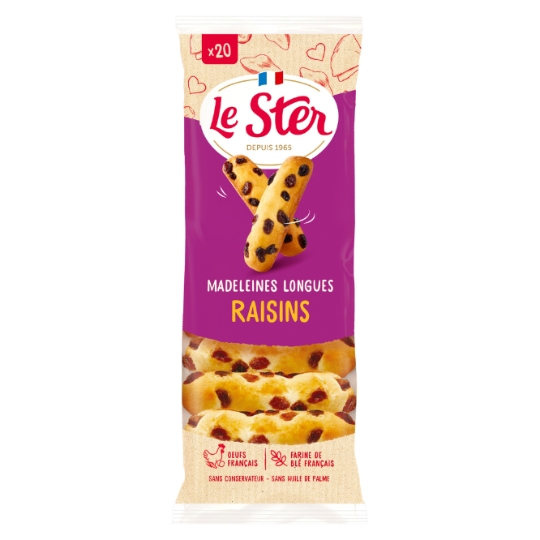 Madeleines longues Raisins LE STER