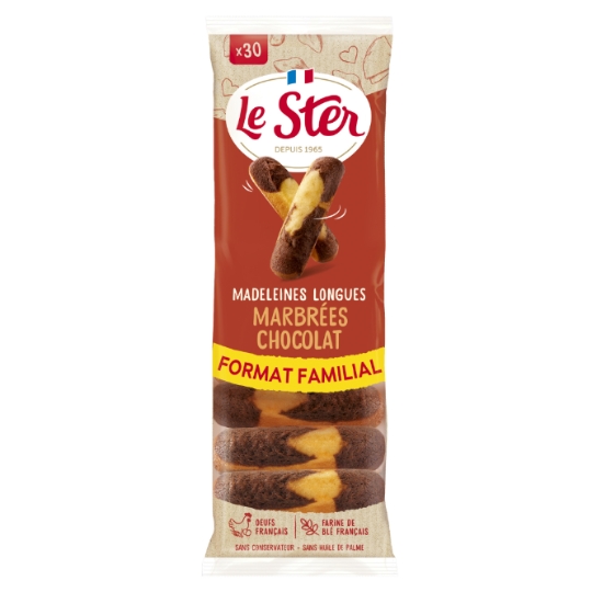 Madeleines longues Marbrées chocolat LE STER