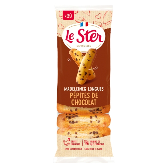 Madeleines longues Pépites de chocolat LE STER