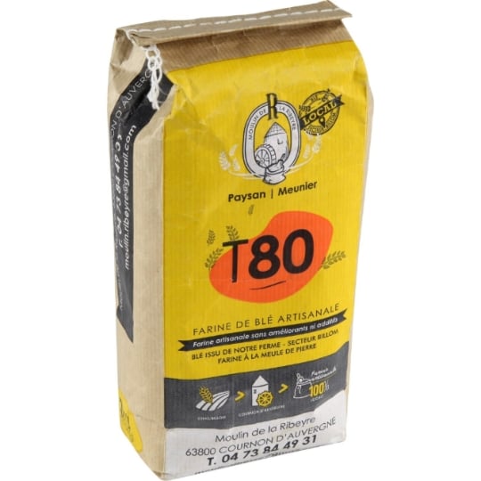 Farine de Blé Artisanale T80 MOULIN DE LA RIBEYRE