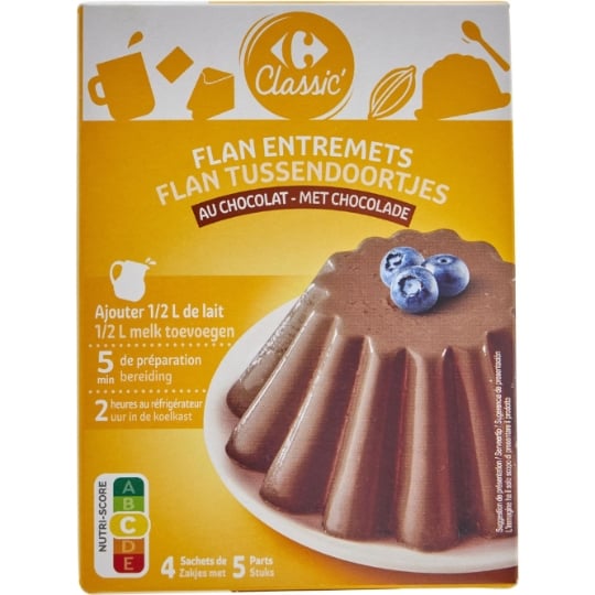 Préparation Flan Chocolat CARREFOUR CLASSIC'