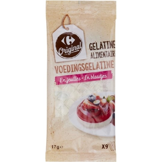 Gélatine Alimentaire Feuilles CARREFOUR ORIGINAL