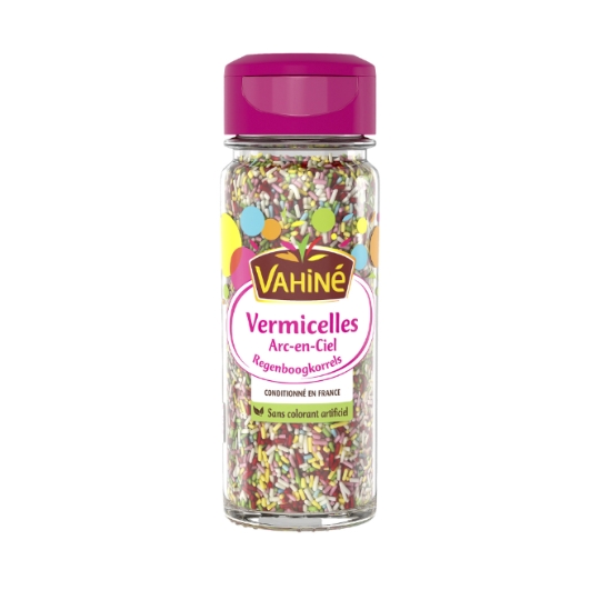Décors pour Pâtisserie Vermicelles Arc-en-Ciel VAHINE