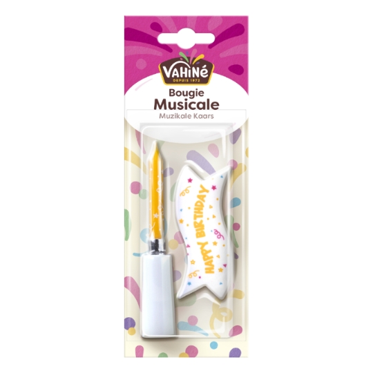 Bougie musicale coloris assortis VAHINE