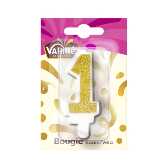 Bougie chiffre 1 VAHINE