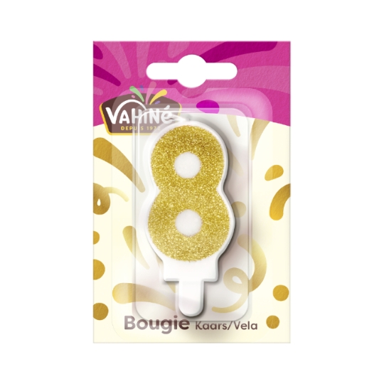 Bougie anniversaire  n° 8 VAHINE