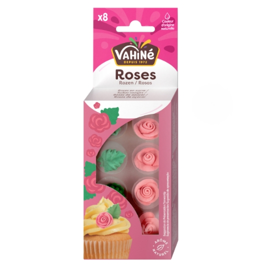 Décors pour Pâtisserie Roses et Feuilles VAHINE