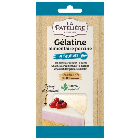 Gélatine Alimentaire Feuilles LA PATELIERE