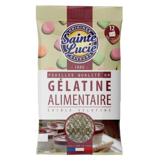 Gélatine Alimentaire Feuilles SAINTE LUCIE