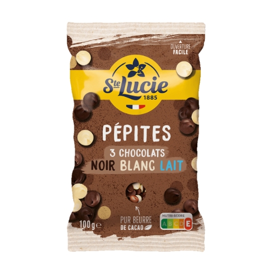 Pépites de Chocolat Lait Noir et Blanc SAINTE LUCIE