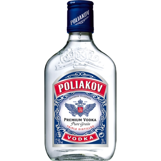 Vodka pure grain triple distilled POLIAKOV