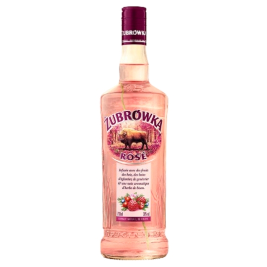Vodka rosé extrait naturel de fruit ZUBROWKA