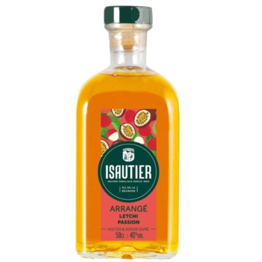 Liqueur à Base de Rhum Arrangé Litchi Passion 40% ISAUTIER