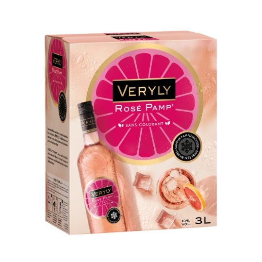 Boisson Aromatisée à Base de Vin Rosé Saveur Pamplemousse VERYLY
