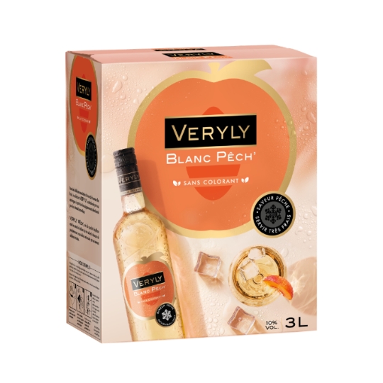 Boisson Aromatisée à Base de Vin Blanc Saveur Pêche VERYLY