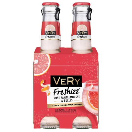 Boisson Aromatisée à Base de Vin Rosé Pétillant Pamplemousse VERYLY