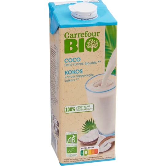 Boisson Végétale Coco Sans Sucres Ajoutés Bio CARREFOUR BIO