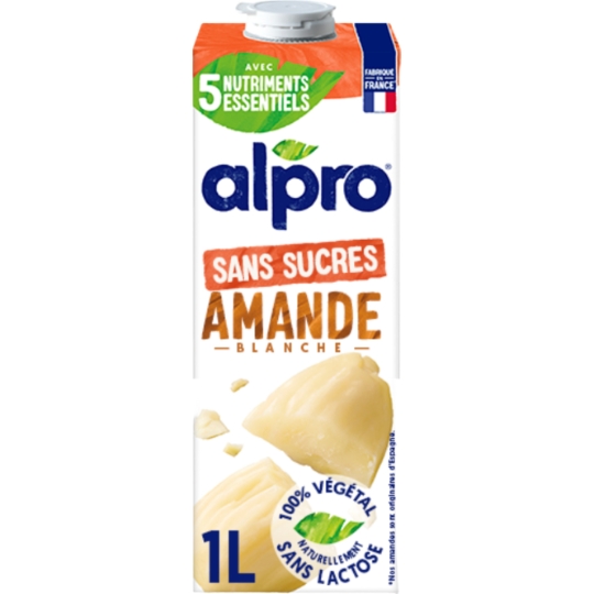 Boisson Végétale Amande Blanche Sans Sucres ALPRO