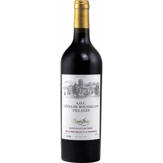 Vin rouge  Côtes du Roussillon Villages  VIGNOBLES DOM BRIAL