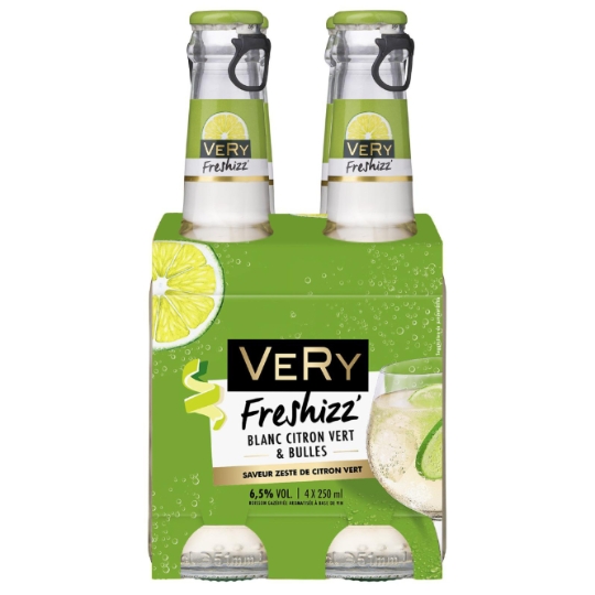 Boisson Pétillante à Base de Vin Blanc Saveur Citron Vert Freshizz' 6,5% VERYLY