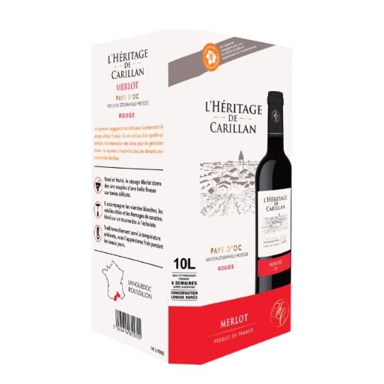 Vin Rouge I.G.P. Pays d'Oc L'HERITAGE DE CARILLAN