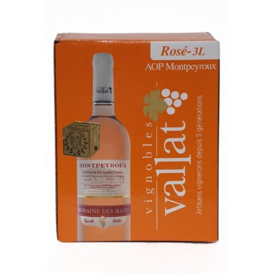 Vin rosé Languedoc  Mont Pierreux DOMAINE DES MAZES
