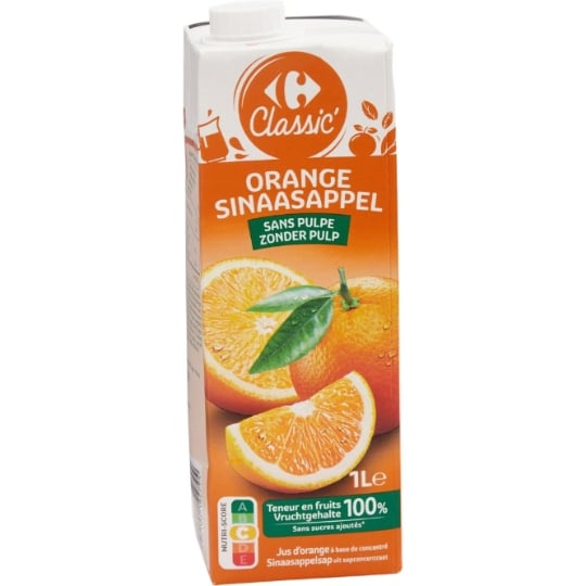 Jus d'Orange Sans Pulpe CARREFOUR CLASSIC'