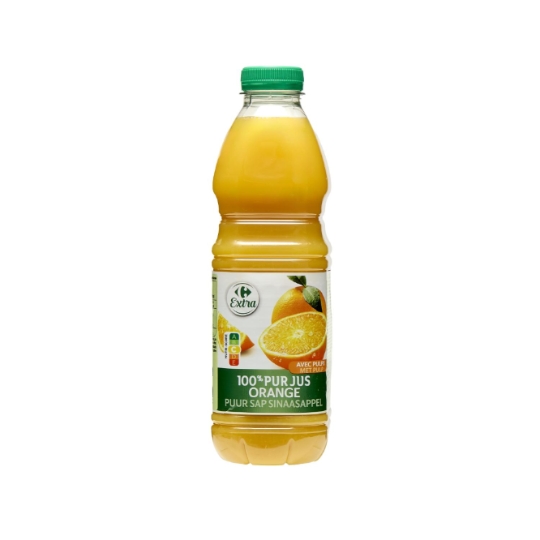 Jus d'orange pur jus avec pulpe CARREFOUR EXTRA