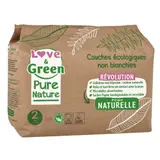 Couches Bébé Taille 2 3-6kg Naturelles Hypoallergénique LOVE & GREEN LOVE & GREEN